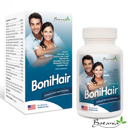 Tpbvsk BoniHair bổ sung các chất nuôi dưỡng tóc. Hỗ trợ làm giảm rụng tóc, khô tóc, gãy rụng tóc. Giúp tóc khỏe mạnh và bóng đẹp hơn. Hỗ trợ làm chậm quá trình bạc tóc.  