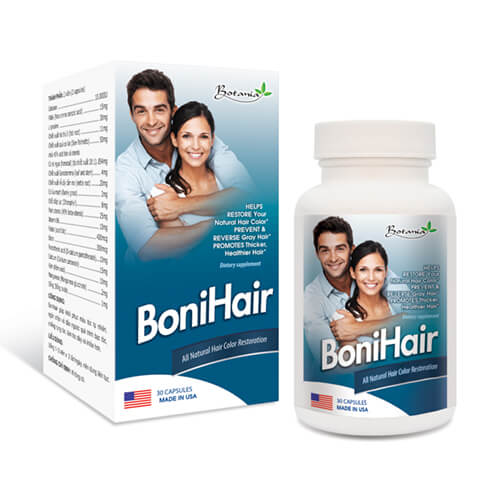 BoniHair bổ sung các dưỡng chất cho tóc, giúp tóc khỏe, bóng đẹp, giảm khô, rụng tóc. Hỗ trợ làm đen tóc và giảm nguy cơ bạc tóc sớm